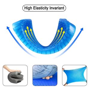 Almofada de Gel Retangular Ventilada de Silicone Ortopédica Memorial para Alívio da Dor e Circulação Sanguínea para Hemorroidas - Lançamento 2021 - Product Image 4