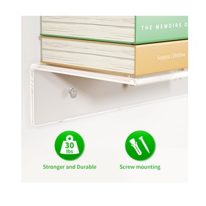 Estantes flotantes acrílicos al por mayor personalizados estantes de exhibición de pared transparentes para <span class=keywords><strong>Lego</strong></span>, planta, perfume, libro en el dormitorio - Product Image 4