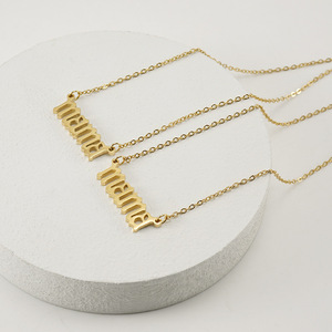 Zogxin Mama Letter Necklace Gold Stainless Steel Themed Pendant Mother's Day Gift - Product Image 2