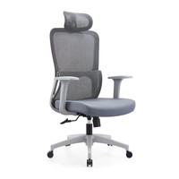 Chaise ergonomique moderne réglable en maille avec appui-tête rotatif pour bureau de direction, bureau à domicile, chambre et salle d'étude