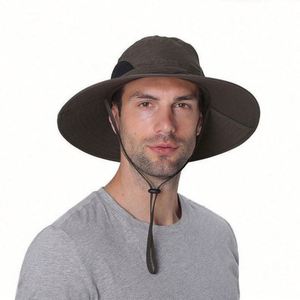 Wholesale Summer Waterproof Bucket <b>Hat</b> Beach <b>Hat</b> <b>Sun</b> Protective Fishing Boonie <b>Hat</b> for <b>Men</b> - Product Image 5