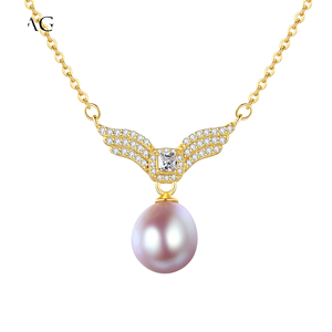 PAG & <span class=keywords><strong>MAG</strong></span> สร้อยคอน่ารักเล็กๆมี S925จี้เงินสเตอร์ลิงสร้อยคอไข่มุกตาฮิติขายส่ง - Product Image 1