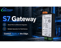 Milesgo PFN1002-ARM, Convertidor de Gateway S7 para comunicación de PLC Siemens S7 a Modbus TCP/IP, OPC UA y sistemas de IoT industrial