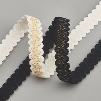 Bande élastique brillante de 1,2 cm pour vêtements, sous-vêtements, sacs, textile de maison, couture DIY, en nylon avec dentelle scintillante