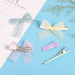 Lace Trim <b>Bow</b> Hair Accessories For Children DIY Clothing Bag Decorations Fall 2023 Yiwu Origin Cloth Material - Product Image 4