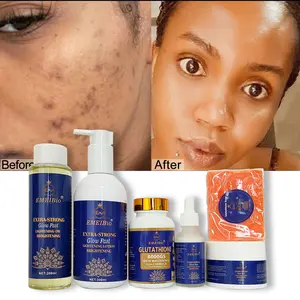 Private Label OEM Logo Skin Whitening Set Wholesale Glutathione Collagen Brightening Whitening Skin Care Set For Black Women