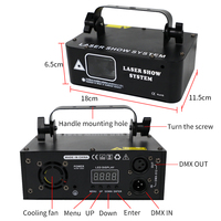 Projecteur laser DMX pleine couleur à une tête, projecteur d'animation, lumières de scène, faisceau lumineux activé par le son, lumière laser pour discothèque, piste de danse