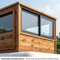 Maison mobile de petite taille, structure en acier moderne, respirante et personnalisable, avec garantie d'un an pour la cuisine, le salon et la chambre.
