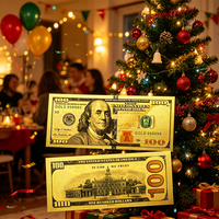 Billets de banque factices personnalisés en feuille d'or 24K, répliques réalistes de 100 dollars américains, pour collection, exposition et articles de fête