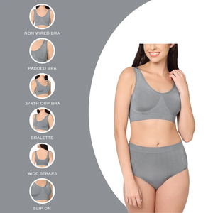 Sujetador deportivo transpirable de alta calidad para mujer, chaleco push-up cómodo sin costuras con bragas de Bikini, precio bajo - Product Image 5