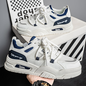 Chaussures blanches d'été 2026 pour hommes, baskets basses respirantes, chaussures de skate décontractées et tendance - Product Image 3