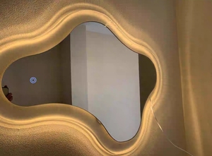 Miroir mural décoratif en acrylique en forme de nuage simple, décoration créative pour salle à manger, miroirs décoratifs en forme d'<span class=keywords><strong>art</strong></span> - Product Image 2
