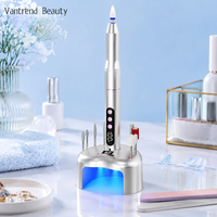 Vantrend Beauty - Perceuse à ongles sans fil 35000 tr/min, lime à ongles rechargeable par USB, stylo en aluminium avec écran LED pour manucure et pédicure