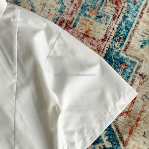 เสื้อเชิ้ตทรงบ็อกซี่แขนสั้นผ้าฝ้าย 100% สวมใส่สบายสไตล์ลำลองสำหรับฤดูร้อน ออกแบบเองได้ พร้อมปกเสื้อติดกระดุมสำหรับผู้ชาย - Product Image 5