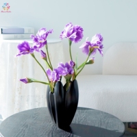 Batang Bunga Iris Buatan dengan Kelopak Kain Realistis, Batang dan Tunas yang Dapat Dibengkokkan untuk Dekorasi Vas Rumah dan Pernikahan.