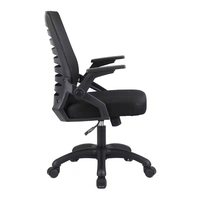 Chaise de bureau contemporaine de style moderne, avec accoudoirs réglables, pivotante, en tissu, pour le bureau à domicile