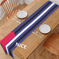 Chemin de table en polyester imprimé motif arc-en-ciel gay personnalisé en cuir, idéal pour les banquets et la décoration de fêtes à thème