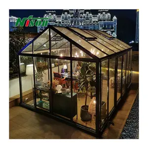 Custom Size Outdoor Patio Gazebo Sunroom Kit Aluminum Glass House Sunroom Garden House Greenhouse