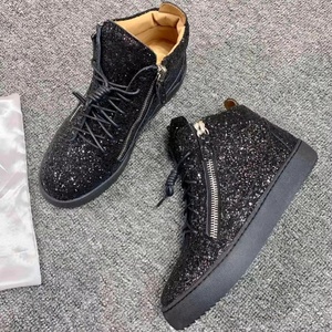 Chaussures décontractées pour hommes de qualité supérieure, baskets montantes pour femmes, chaussures de tennis et de marche en cuir véritable, chaussures de sport de luxe unisexes de marque de créateur - Product Image 1