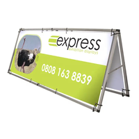 Support de bannière extérieur en aluminium / Cadre extérieur 200*100cm