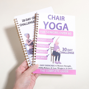 Tùy Chỉnh 28/30 Ngày Ghế Yoga Thách Thức Máy Tính Xách Tay Cuộn Dây Vàng Ràng Buộc Yoga Hành Động Hướng Dẫn Thực Hành Ăn Uống Lành Mạnh Cuốn Sách Tạp Chí - Product Image 1