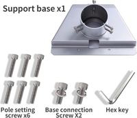 Kit de Montaje Starlink Gen3 - Paquete Plateado, Soporte de Techo, Base Triangular Metálica, Conector de Tubo