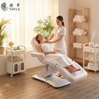 Table de massage électrique pliable et réglable en hauteur ShiLu, en cuir PU, pour salon de beauté moderne, hôtel, barbier, chiropratique, spa, soins du visage