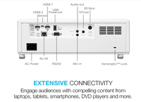 Projecteur Pico LED Intelligent Optoma GT1090HDRx UHD 4K 3D Portable pour Cinéma à Domicile, Éducation et Usage Professionnel