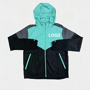 Blouson fin sur mesure coupe-vent imperméable en polyester avec fermeture éclair pour <span class=keywords><strong>homme</strong></span> – Idéal <span class=keywords><strong>été</strong></span> - Product Image 2