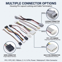 Produsen Kabel Rakitan Harness Konektor Kabel Daya Tahan Air FFC FPC IDC Dupont 2 4 6 Pin Grosir Kustom
