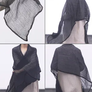 Lavado 100% Lino tela para la bufanda