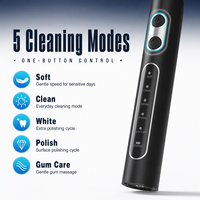 Kit complet d'hygiène bucco-dentaire Brosse à dents électrique rotative rechargeable avec 8 têtes de brosse et étui de voyage Étanche IPX7 5 modes