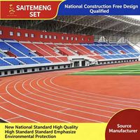 Matériaux de piste de course synthétique certifiés IAAF en gros, système de coulage complet, épaisseur 13 mm, piste athlétique en caoutchouc intérieure/extérieure