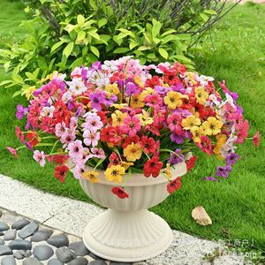 Plantes artificielles en plastique, herbe de printemps verte violette, décorations pour la maison, mariage, extérieur, ornements floraux simulés, verdure artificielle - Product Image 1