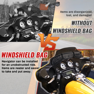 Offerta Speciale - Borsa Nera a Tre Tasche <span class=keywords><strong>per</strong></span> Parabrezza <span class=keywords><strong>Harley</strong></span>-<span class=keywords><strong>Davidson</strong></span> Street Glide 96-25 Touring Motorcycle, Disponibile in Australia. - Product Image 5
