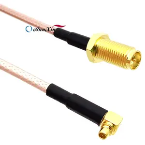 RP SMA saklar perempuan MMCX Male sudut kanan kabel Pigtail Rg316 kabel koaksial 100m/OEM