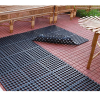Tapis de sol industriel perforé épissage antidérapant anti-fatigue Tapis modulaire en caoutchouc avec trous