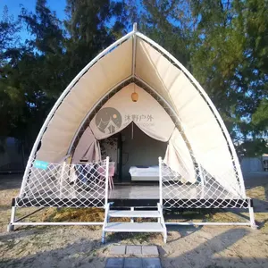 Luxo F45 Safari Canvas Tenda Outdoor Impermeável Casal Glamping Tenda Vela Tenda Para Venda