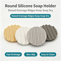 Support de shampoing solide en silicone flexible de qualité supérieure, dessous de verre à drainage rapide avec stabilisation antidérapante pour la salle de bain et les fournitures hôtelières