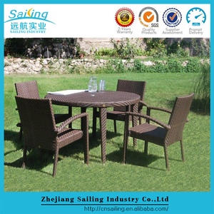 La table faite main de <span class=keywords><strong>jardin</strong></span> élégant de rotin <span class=keywords><strong>et</strong></span> la conception de chaise ont dîné des meubles - Product Image 3