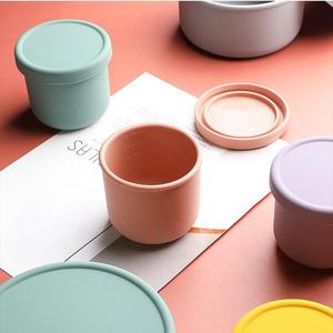 多功能硅胶冰柜储物容器硅胶餐圆盒婴儿食品储物容器食品储物盒 - Product Image 5