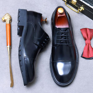 High-end British-style Business Formal Genuine Leather Lace-Up Closed Toe Oxford Shoes <b>Men</b> Handcrafted Groom Anti-Slippery - Product Image 4