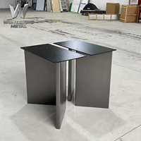 Base de table en métal gris foncé sur mesure OEM ODM, pied de table en métal de haute qualité pour café, centre commercial, salon