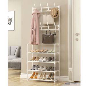 Porte-chapeaux à 4 niveaux, support à chaussures pour bébés et adultes, en fer métallique réglable - Product Image 6