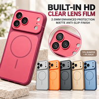 Étui magnétique en TPU PC de 2,0 mm pour iPhone 18 Pro Max 17 Air 16 15 14 Plus 13 12 11 Pro avec aimant 1500GS intégré et film protecteur d'écran HD transparent