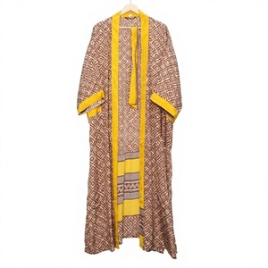 Kimono de Seda Multicolor, Tela de Sari Cosida a Mano, Ropa de Salón para Festivales, Vestido de Sari Indio Reciclado, Hermoso Kimono - Product Image 1
