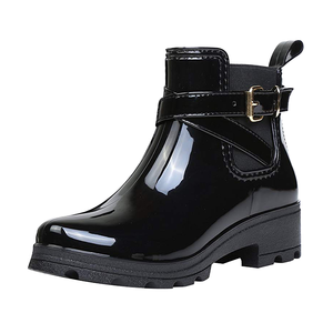 Women's Wholesale PVC Light Weight Waterproof Rain Boots Custom Reflective Design Brand Big Size Chelsea Wellington Fashion - Product Image 1