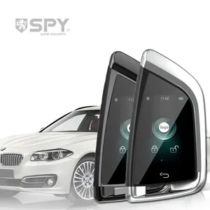 2023 factory wholesale high quality black universal smart key car alarm system easy installation smart key lcd to car