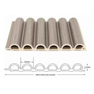 Panneau en bois ondulé Eco Wood Wave Board 150, gaufré, concave-convexe, sans peinture, grille décorative murale en bois - Product Image 2