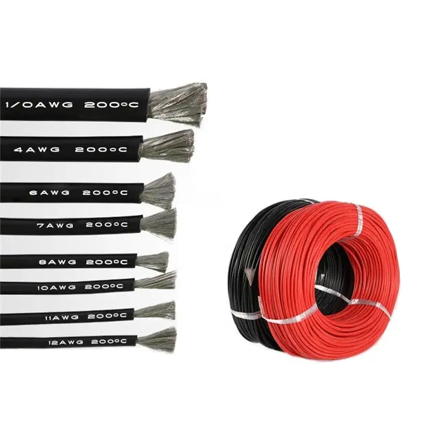 Flexible silicone wire withstand high temperature extra solar system wiring cables